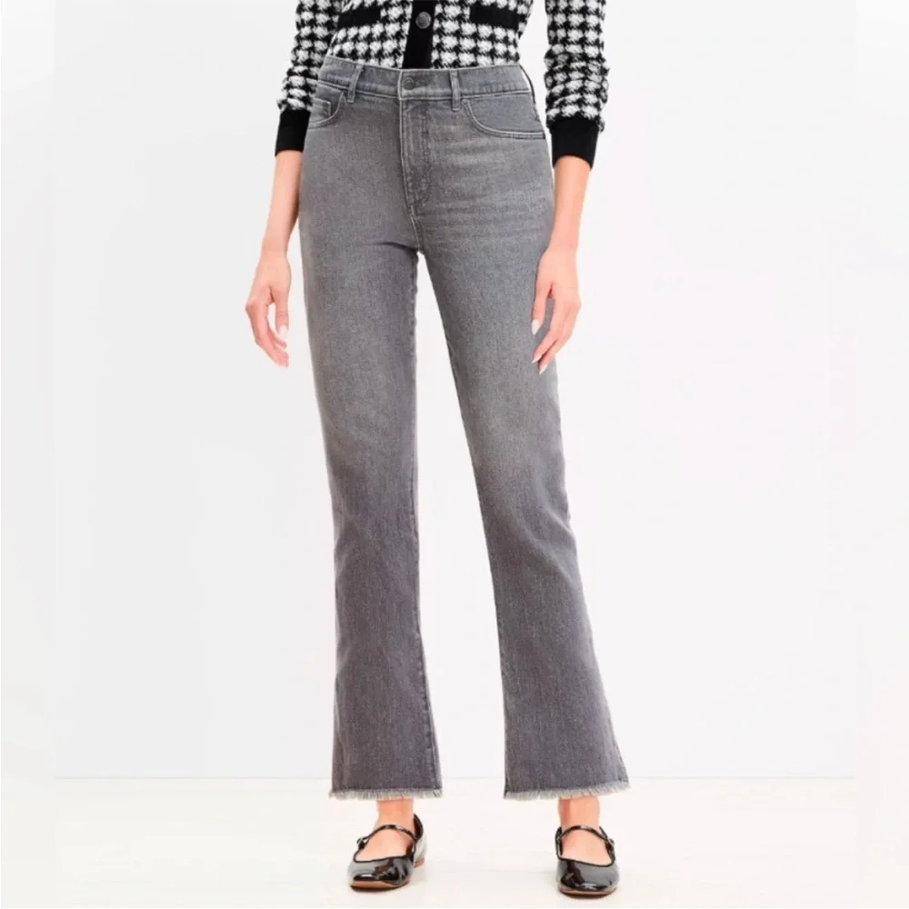 LOFT Gray High Rise Women Jeans - Picture 4 of 10